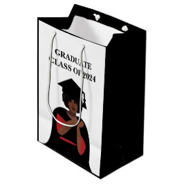 Sacola Para Presentes Média Graduação em preto e branco de mulheres sorrindo