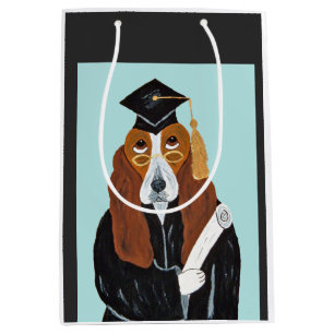Sacola Para Presentes Média Graduado em Basset Hound
