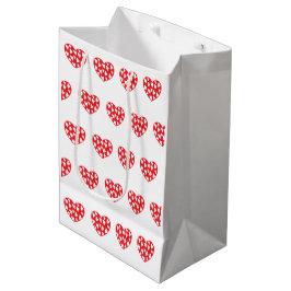 Sacola Para Presentes Média Grande Coração Vermelho
