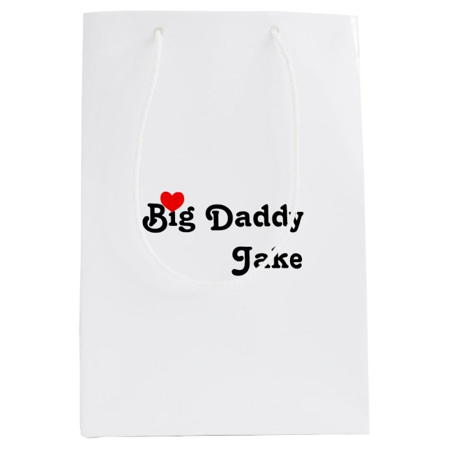 Sacola Para Presentes Média Grande Pai com o Red Heart Medium Gift Bag (Frente)