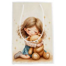 Grandes Abraços - Garota Bonita Abraçando Urso de 