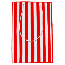 Sacola Para Presentes Média Greve Vermelha e Branca
