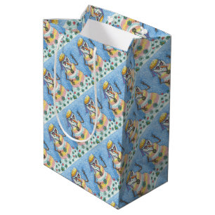 SACOLA PARA PRESENTES MÉDIA GROOVY SNOWMAN, SINAL DE PAZ CHRISTMAS GIFT BAG