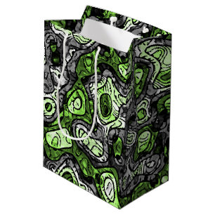Sacola Para Presentes Média Groovy Trippy Grungy Funky Abstrato Agender Pride