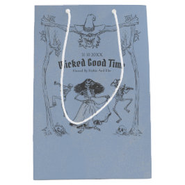 Sacola Para Presentes Média Grunge Retro Black Halloween Party