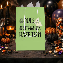 Sacola Para Presentes Média Gulosos Só Querem se Divertir | Festa de Halloween