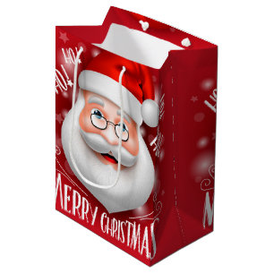 Sacola Para Presentes Média Ha Ha Feliz Saco de Presente Médio de Natal