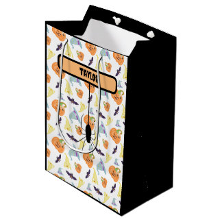 Sacola Para Presentes Média Halloween Bonito - Aranha Spooky - Saco Médio Pres