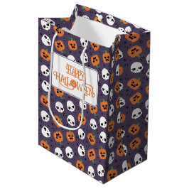Sacola Para Presentes Média Halloween Kawaii Pattern