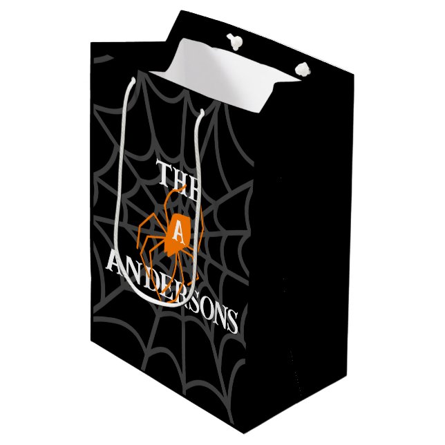 Sacola Para Presentes Média Halloween personalizado da Web Spider (Frente inclinada)