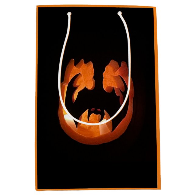 Sacola Para Presentes Média Halloween Pumpkin (Frente)