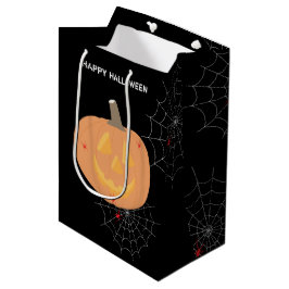 Sacola Para Presentes Média Halloween Pumpkin Feliz Dia das Bruxas