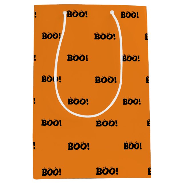 Sacola Para Presentes Média Halloween Scary Boo (Frente)