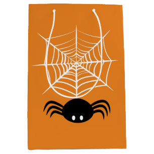 Sacola Para Presentes Média Halloween Spider Web