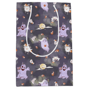 Sacola Para Presentes Média Halloween Spooky Ghosts Gift Bag