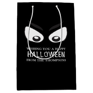 Sacola Para Presentes Média Halloween Spooky Scary Ghost Eyes Whimsical