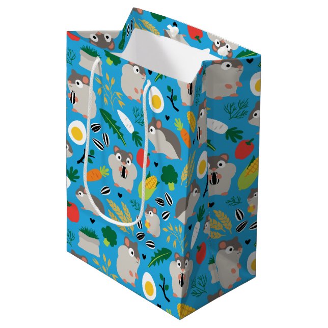 Sacola Para Presentes Média Hamsters E Seus Ameaças (Frente inclinada)