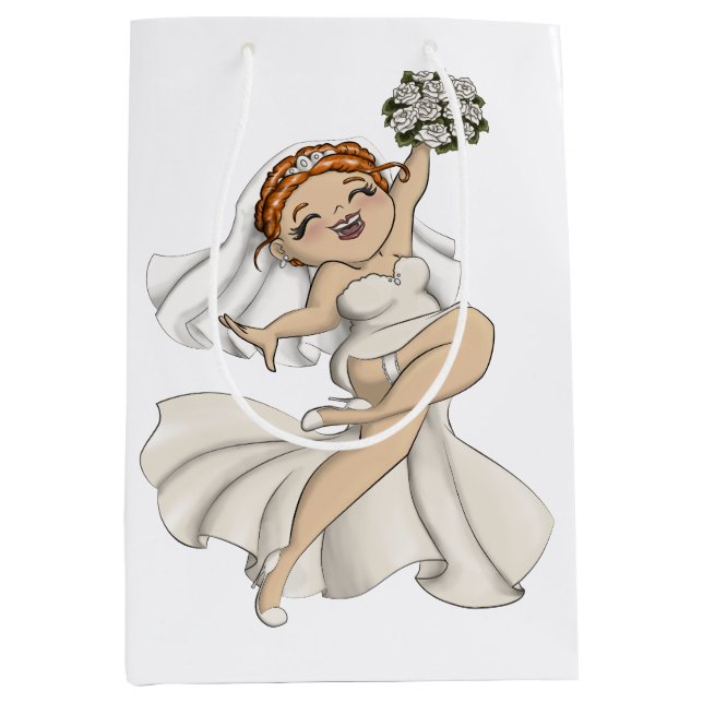 Sacola Para Presentes Média Happy Bride 03 (Frente)