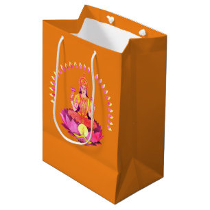 Sacola Para Presentes Média Happy Diwali - Deepalavi Lakshmi Goddese 1