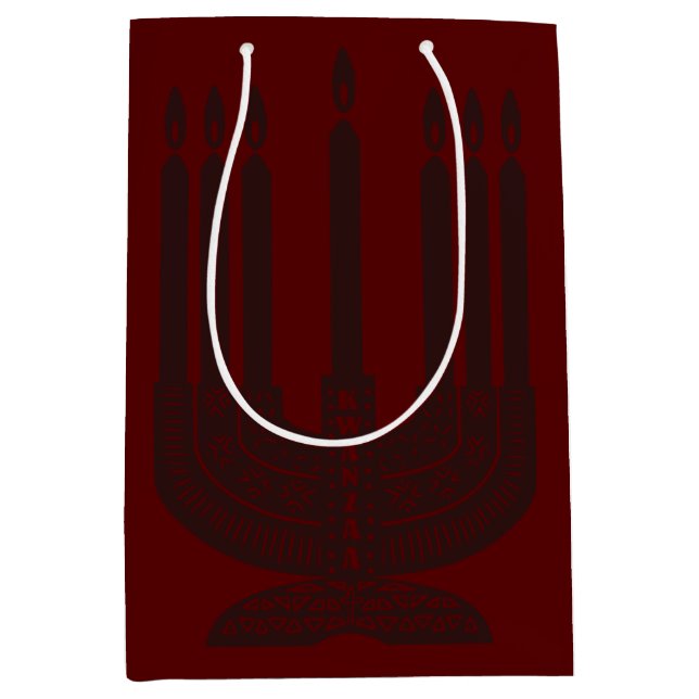 Sacola Para Presentes Média Happy Kwanzaa (Frente)