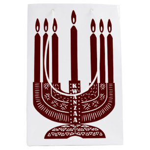 Sacola Para Presentes Média Happy Kwanzaa