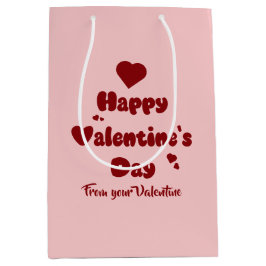 Sacola Para Presentes Média Happy Valentine's Day Hearts Cute Gift Bag