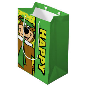 Sacola Para Presentes Média Happy Yogi Bear