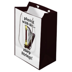 Sacola Para Presentes Média Harp Musical Instrumento Harp Harp