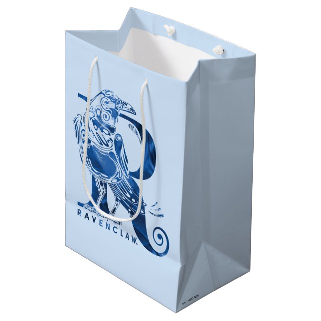Sacola Para Presentes Média Harry Potter | Aguamenti RAVENCLAW™ Gráfico (Frente inclinada)