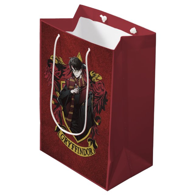 Sacola Para Presentes Média HARRY POTTER™ | Anime HARRY POTTER™ Crest (Frente inclinada)