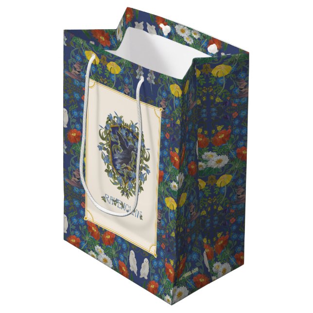 Sacola Para Presentes Média HARRY POTTER™ | Brasão da CORVINAL™ (Frente inclinada)