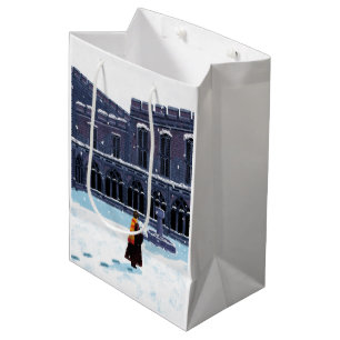 Sacola Para Presentes Média HARRY POTTER™ e Hedwig no pátio HOGWARTS™