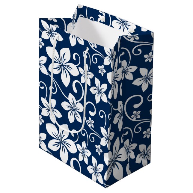 SACOLA PARA PRESENTES MÉDIA HAWAII AZUL (MARINHO AZUL) (Frente inclinada)