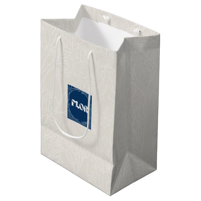 Sacola Para Presentes Média Heaven Ivory Florist Gift Bag (Frente inclinada)