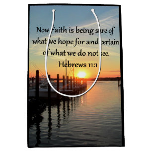 SACOLA PARA PRESENTES MÉDIA HEBREWS 11:11 SUNSET DESIGN