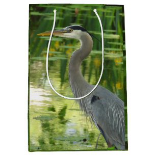 Sacola Para Presentes Média Herão Azul excelente na lagoa - Verde