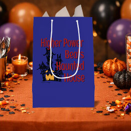 Sacola Para Presentes Média Higher Power Beats Casa Assombrada | Halloween Sób