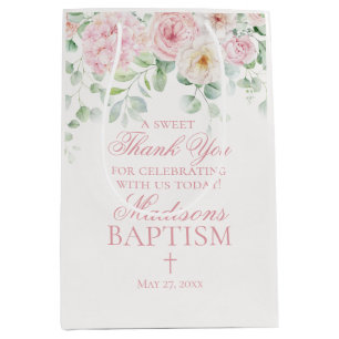 Sacola Para Presentes Média Hipodista Floral Cor-de-Rosa Hipoteca Botânica Fav