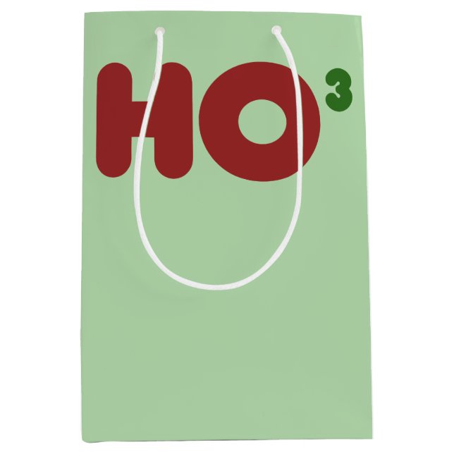 Sacola Para Presentes Média Ho 3 Natal engraçado (Frente)