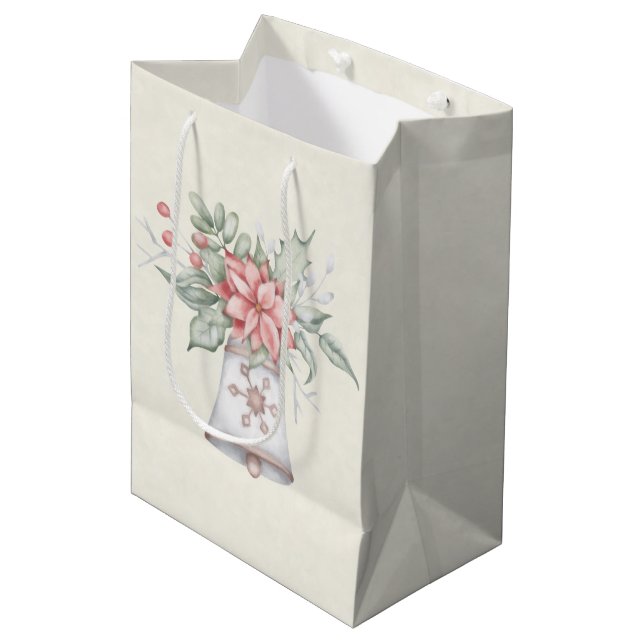 Sacola Para Presentes Média Holiday Classic A Gift Bag (Frente inclinada)