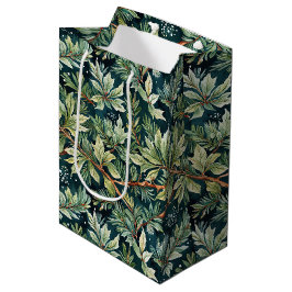 Sacola Para Presentes Média Holly, Spruce, Verde-Neve
