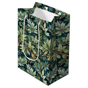 Sacola Para Presentes Média Holly, Spruce, Verde-Neve