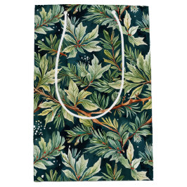 Sacola Para Presentes Média Holly, Spruce, Verde-Neve