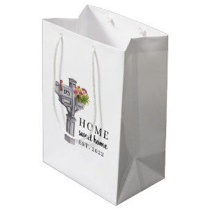 Sacola Para Presentes Média Home Sweet Home Mailbox Gift Bag