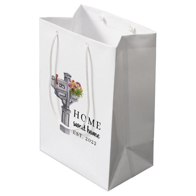 Sacola Para Presentes Média Home Sweet Home Mailbox Gift Bag (Verso inclinado)