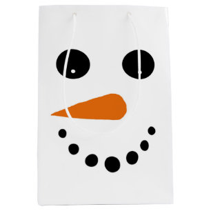 Sacola Para Presentes Média Homem de neve festivo