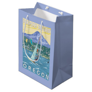 Sacola Para Presentes Média Hood River, surfistas de ORWind & pensionistas do