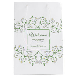 Sacola Para Presentes Média Hotel Welcome Bag Floral Vine Heart