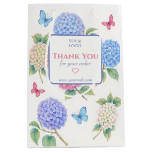 Sacola Para Presentes Média Hydrangea Gift Bag Personalizado