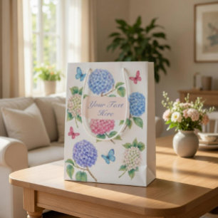 Sacola Para Presentes Média Hydrangea Gift Bag Personalizado